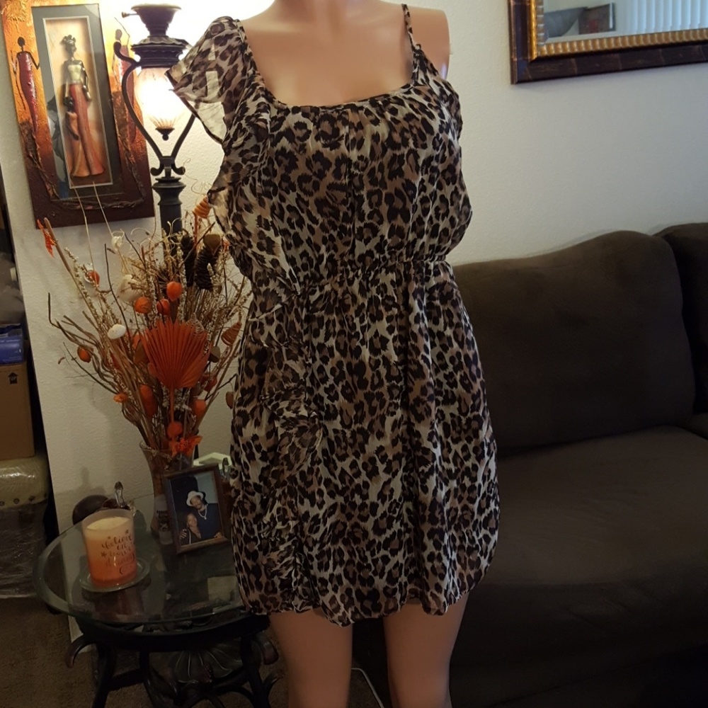 Leopard Print Dress - Picture 1 of 7
